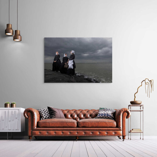 Dramatisch in zwart en wit aan de kust - Afbeelding 2