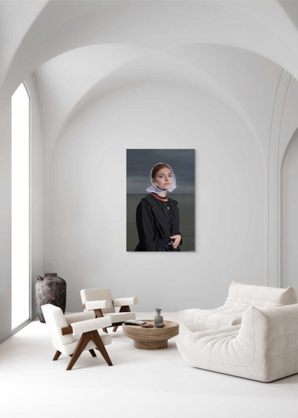 Diepe introspectie in zwart aan de kust - Afbeelding 2